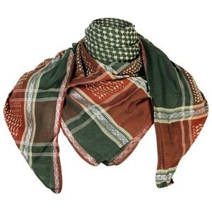 Hijaz Red and Green Shemagh Mens Fashion Scarf